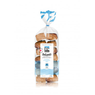 Κρίθινο παξιμάδι με θαλασσινό νερό Κρίθινο παξιμάδι με θαλασσινό νερό